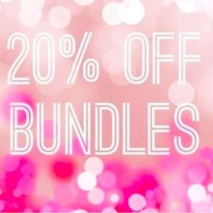 Bundle 3 or more items and save 20% off of total!!
